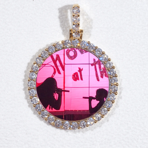 3D CIRCLE CUSTOM PICTURE PENDANT SMALL SIZE