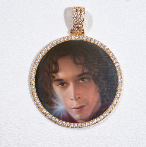 MEDIUM 3D CIRCLE CUSTOM PICTURE PENDANT