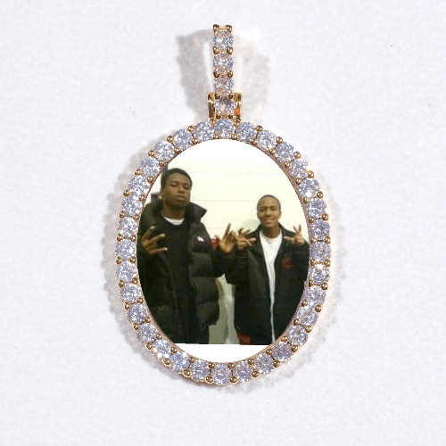 3D Oval Custom Picture Pendant