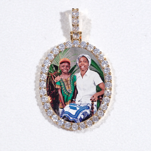 3D Oval Custom Picture Pendant