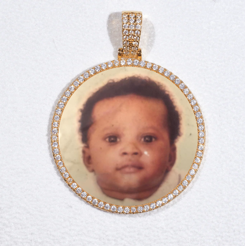 MEDIUM 3D CIRCLE CUSTOM PICTURE PENDANT