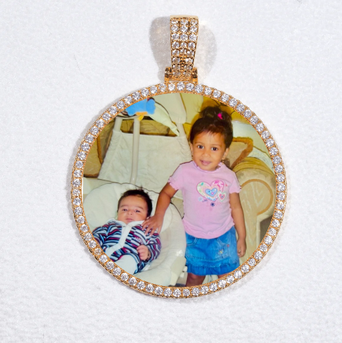 MEDIUM 3D CIRCLE CUSTOM PICTURE PENDANT