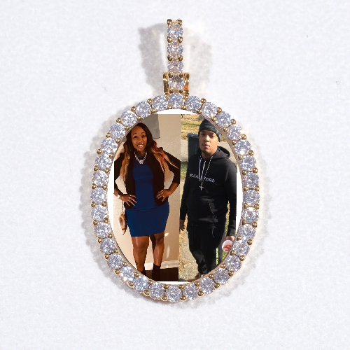 3D Oval Custom Picture Pendant