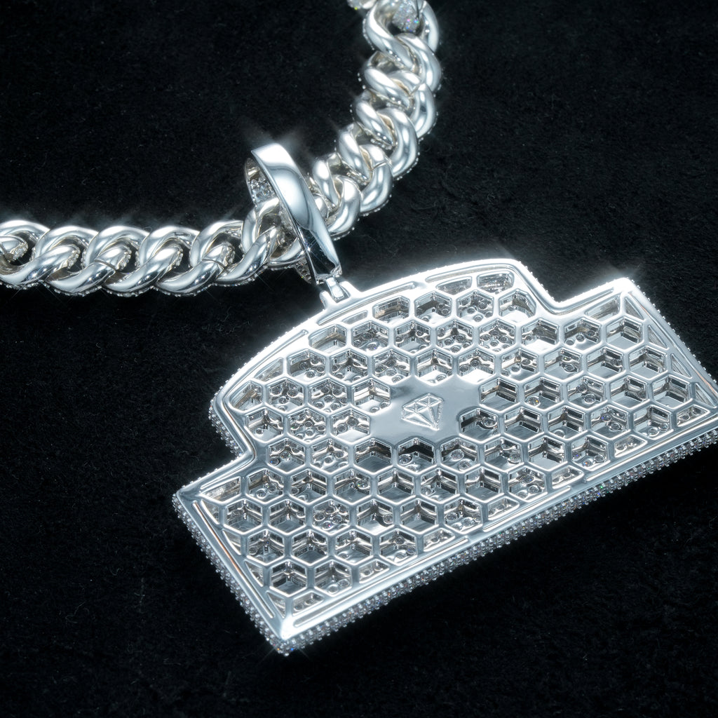 hustle-or-be-broke TWO LAYER ICED NECKLACE