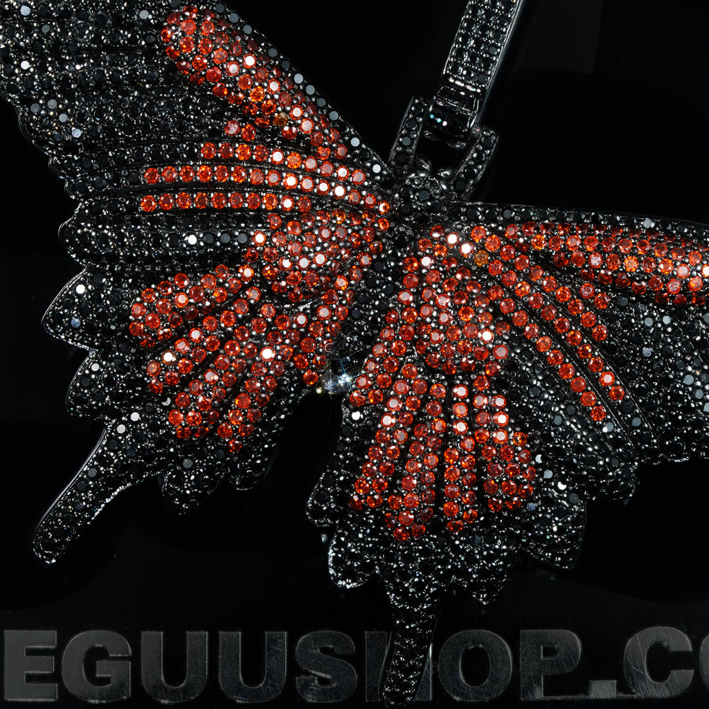 18K Gold-Plated Micro-inlay AAA CZ Butterfly Pendant Necklace