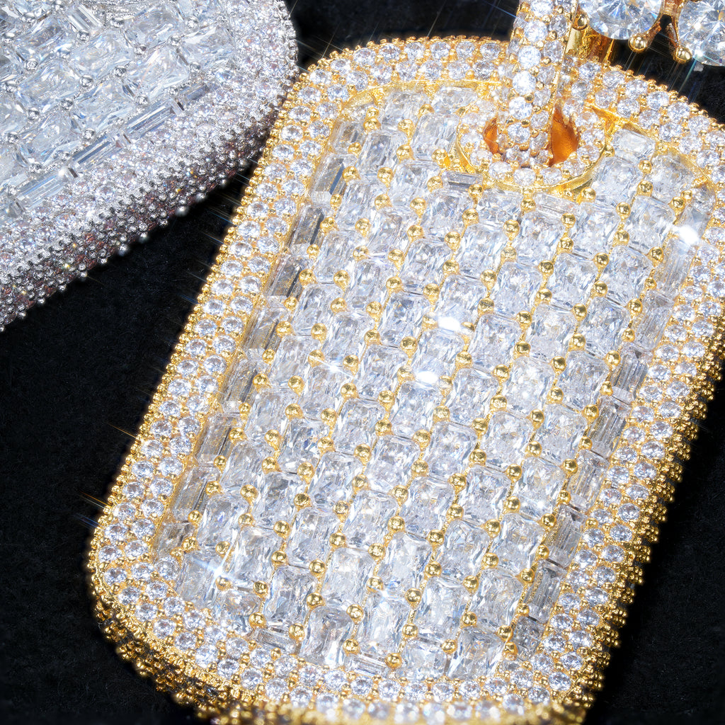 ICED DOG TAG PENDANT