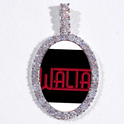 Large 3D Oval Custom Picture Pendant