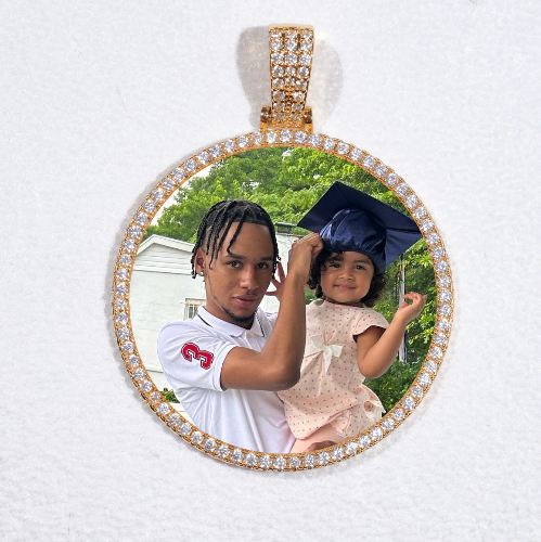 MEDIUM 3D CIRCLE CUSTOM PICTURE PENDANT