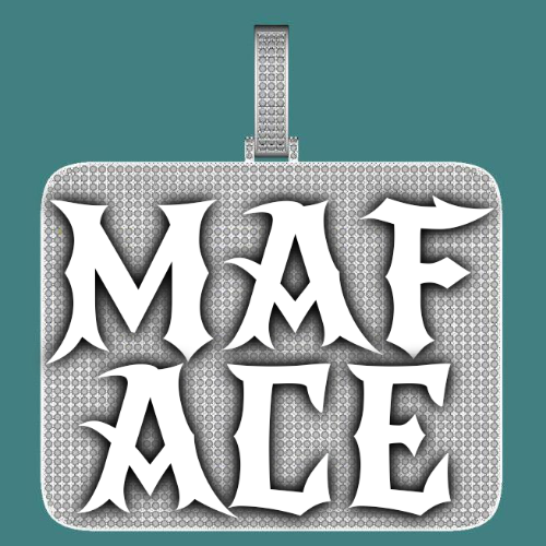 CUSTOM LETTER NECKLACE 3D BIG SQUARE