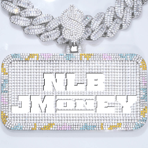 CUSTOM LETTER NECKLACE 3D COLORFUL SQUARE