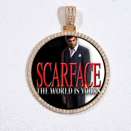 MEDIUM 3D CIRCLE CUSTOM PICTURE PENDANT