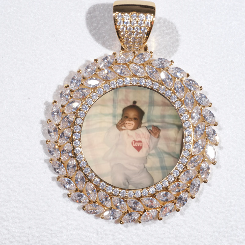 Large 3D Wheat Ear Custom Picture Pendant