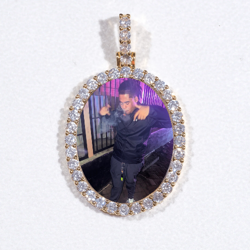 3D Oval Custom Picture Pendant