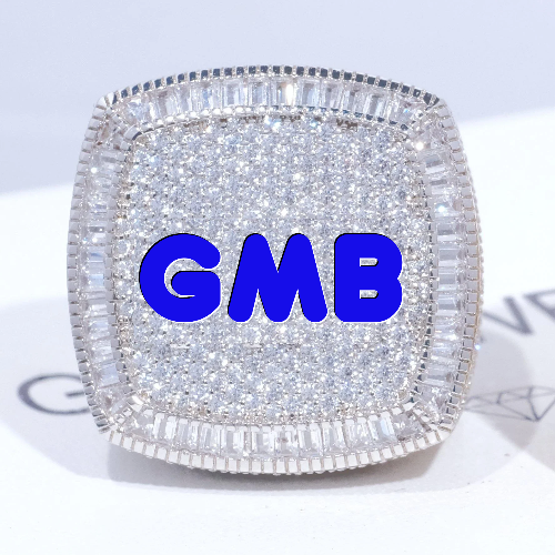 CUSTOM LETTER 3D ICED RING