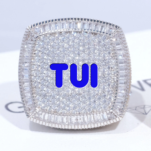 CUSTOM LETTER 3D ICED RING