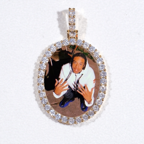 3D Oval Custom Picture Pendant