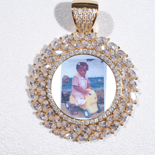Large 3D Wheat Ear Custom Picture Pendant