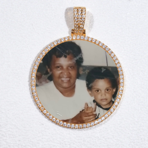 MEDIUM 3D CIRCLE CUSTOM PICTURE PENDANT