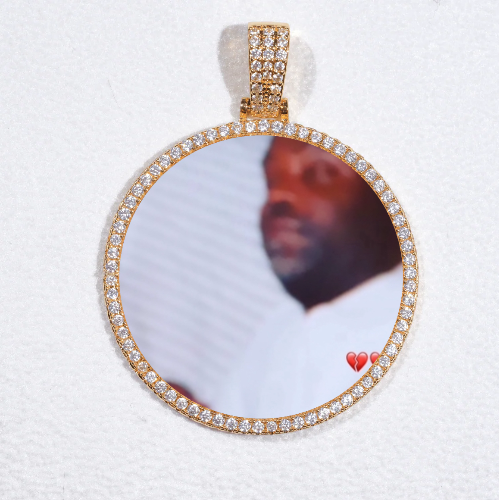 MEDIUM 3D CIRCLE CUSTOM PICTURE PENDANT