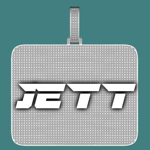 CUSTOM LETTER NECKLACE 3D BIG SQUARE