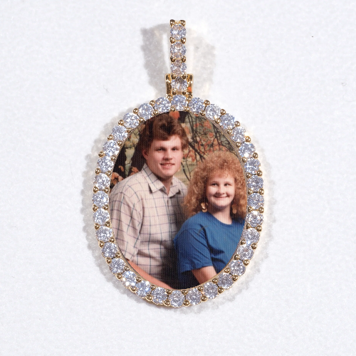 3D Oval Custom Picture Pendant