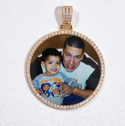 MEDIUM 3D CIRCLE CUSTOM PICTURE PENDANT