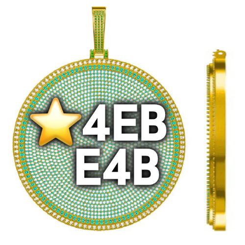 CUSTOM LETTER NECKLACE 3D BIG DISC