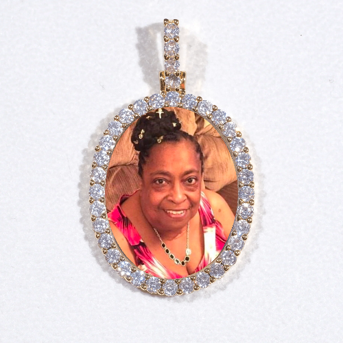 3D Oval Custom Picture Pendant