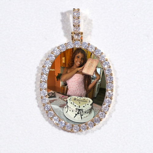 3D Oval Custom Picture Pendant