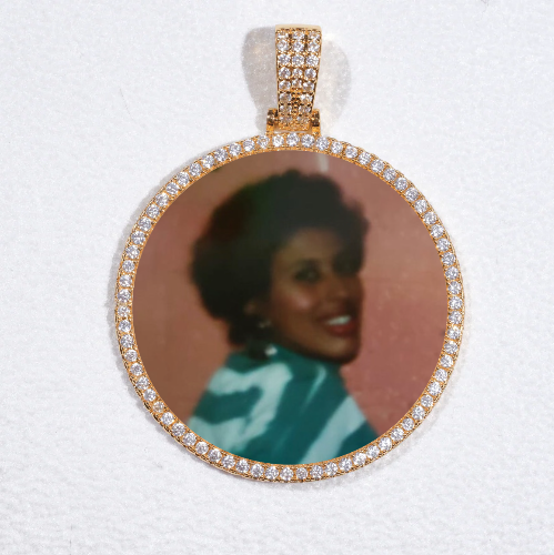 MEDIUM 3D CIRCLE CUSTOM PICTURE PENDANT
