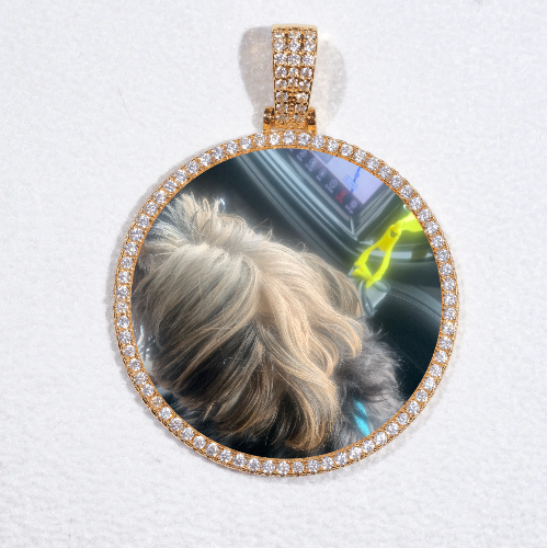 MEDIUM 3D CIRCLE CUSTOM PICTURE PENDANT