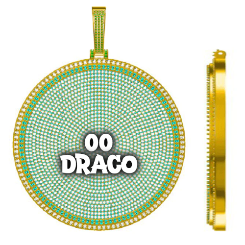 CUSTOM LETTER NECKLACE 3D BIG DISC