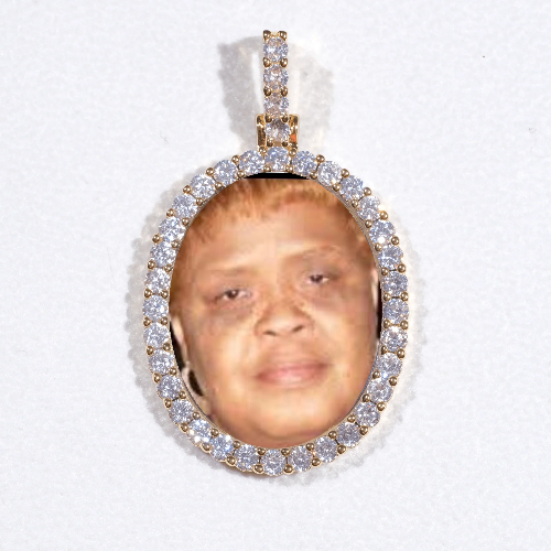 3D Oval Custom Picture Pendant