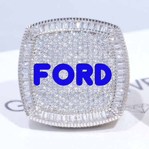 CUSTOM LETTER 3D ICED RING