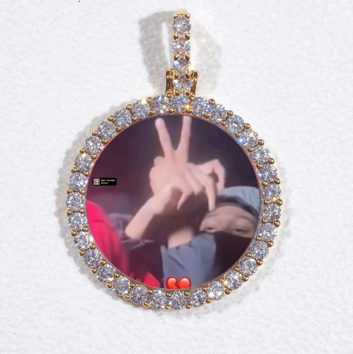 3D CIRCLE CUSTOM PICTURE PENDANT SMALL SIZE