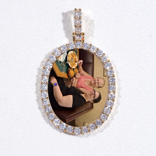 3D Oval Custom Picture Pendant