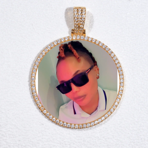 MEDIUM 3D CIRCLE CUSTOM PICTURE PENDANT