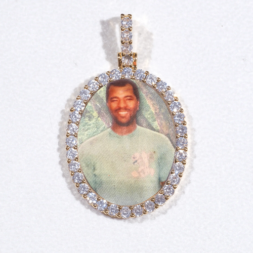 3D Oval Custom Picture Pendant