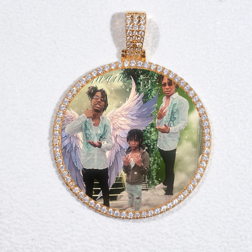 MEDIUM 3D CIRCLE CUSTOM PICTURE PENDANT