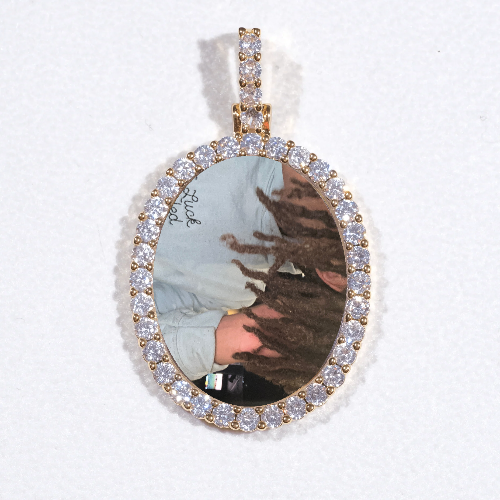 3D Oval Custom Picture Pendant