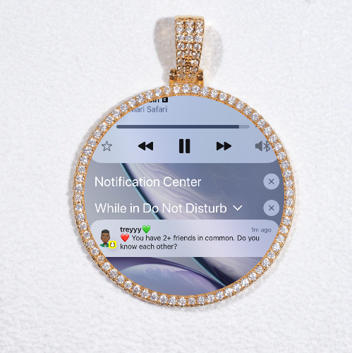 MEDIUM 3D CIRCLE CUSTOM PICTURE PENDANT