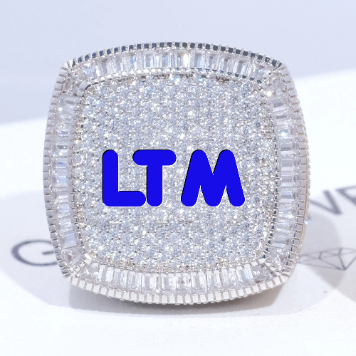 CUSTOM LETTER 3D ICED RING