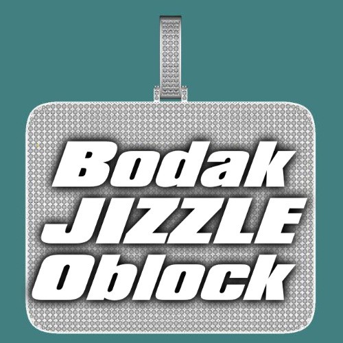 CUSTOM LETTER NECKLACE 3D BIG SQUARE