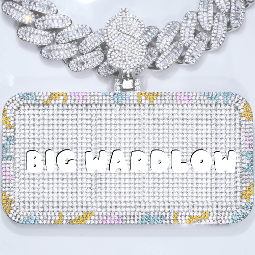 CUSTOM LETTER NECKLACE 3D COLORFUL SQUARE