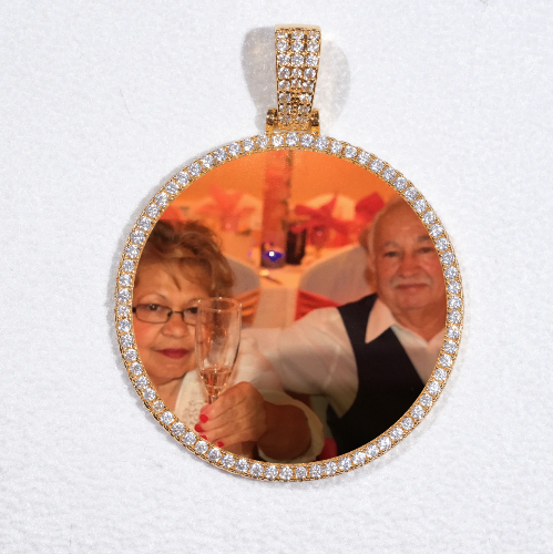 MEDIUM 3D CIRCLE CUSTOM PICTURE PENDANT