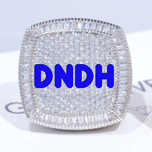 CUSTOM LETTER 3D ICED RING