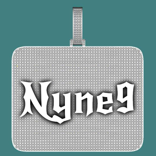 CUSTOM LETTER NECKLACE 3D BIG SQUARE