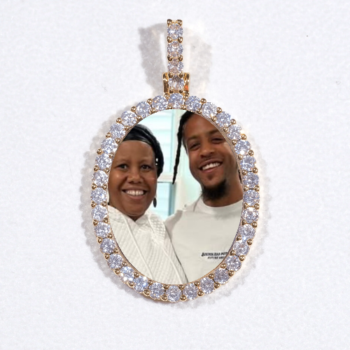 3D Oval Custom Picture Pendant