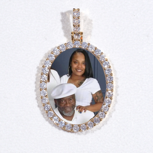 3D Oval Custom Picture Pendant
