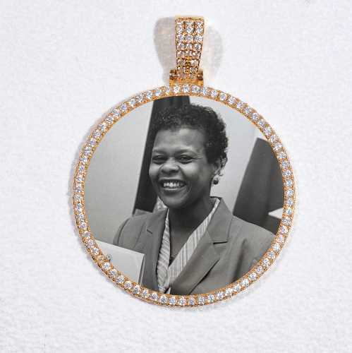 MEDIUM 3D CIRCLE CUSTOM PICTURE PENDANT